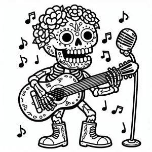 coloriage Jour des morts à imprimer gratuitement pdf