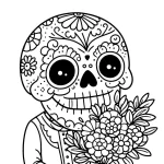 coloriage Jour des morts à imprimer