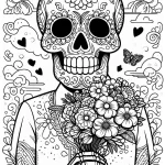 coloriage Jour des morts gratuit a imprimer