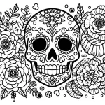 coloriage Jour des morts à imprimer gratuitement pdf