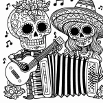 coloriage Jour des morts a dessiner en ligne