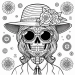 coloriage Jour des morts pour enfant