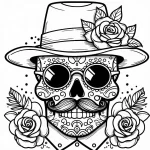coloriage Jour des morts pour enfant de 7 ans