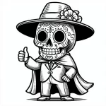 coloriage Jour des morts pour enfant de 2 ans