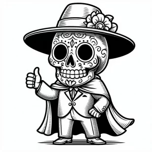 coloriage Jour des morts pour enfant de 2 ans