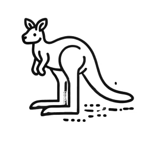 image de coloriage Kangourou pour enfant