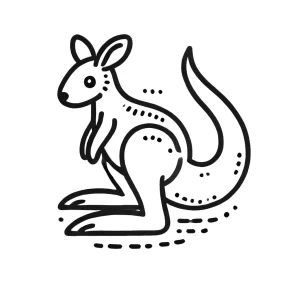 coloriage Kangourou et apprentissage