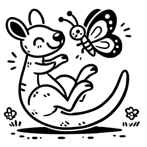 coloriage Kangourou gratuit a imprimer