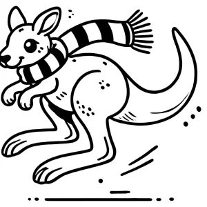 coloriage Kangourou et dessin a imprimer