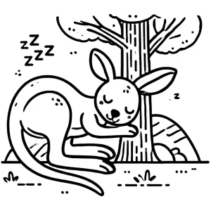 coloriage Kangourou pour enfant