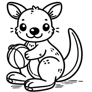 coloriage Kangourou et dessin a imprimer