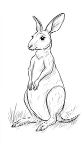 coloriage Kangourou pour enfants