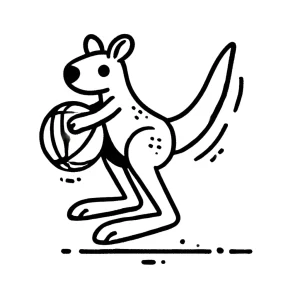 coloriage Kangourou gratuit à imprimer