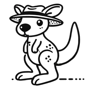 coloriage Kangourou pour enfant a imprimer gratuit