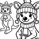 coloriage Kangourou à imprimer pour enfant de 8 ans