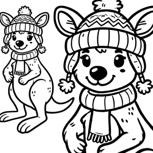 coloriage Kangourou à imprimer pour enfant de 8 ans