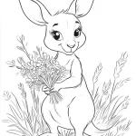coloriage Kangourou pour enfants a imprimer gratuit