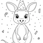 coloriage Kangourou a dessiner en ligne