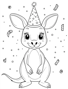 coloriage Kangourou a dessiner en ligne