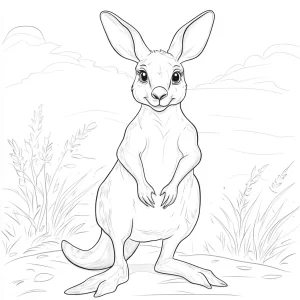 coloriage Kangourou à imprimer pdf gratuit