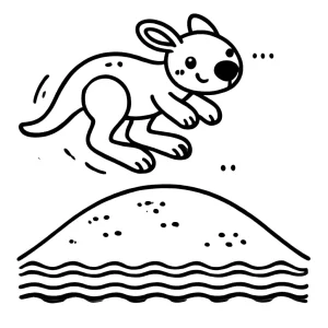 coloriage Kangourou à imprimer pdf gratuit