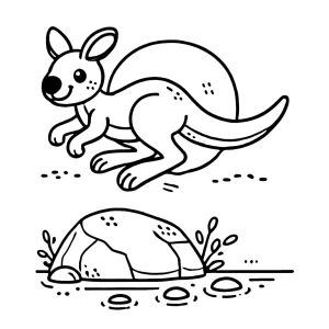 a imprimer coloriage Kangourou gratuit