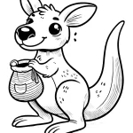 coloriage Kangourou à imprimer pour enfant de 9 ans