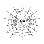 coloriage L’Araignée et sa Toile pour enfant