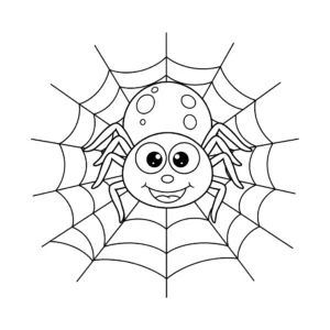 coloriage L’Araignée et sa Toile pour enfant