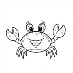 coloriage Le Crabe Joyeux à imprimer