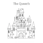 coloriage Le château de la Reine pour primaire