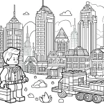 coloriage Lego City pour enfant de 5 ans