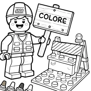 coloriage Lego City et decoupage