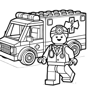 coloriage Lego City à imprimer pour enfant de 10 ans