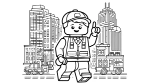 coloriage Lego City pour enfant de 3 ans