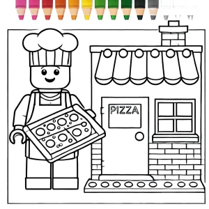 coloriage Lego City à imprimer pour enfant de 12 ans