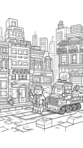 coloriage Lego City et apprentissage