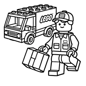coloriage Lego City pour enfants à télécharger