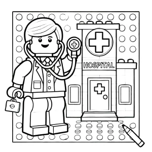 coloriage Lego City a colorier en ligne