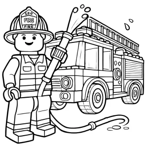 coloriage Lego City à imprimer a4