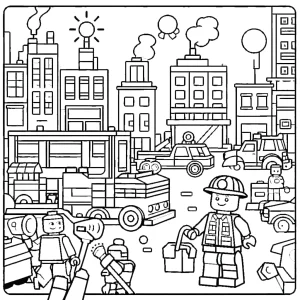 coloriage Lego City pour enfants