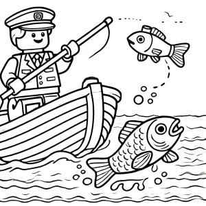 coloriage Lego City et decoupage a imprimer gratuit
