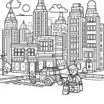 image pour coloriage Lego City enfant