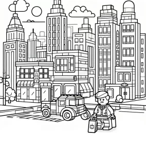 image pour coloriage Lego City enfant