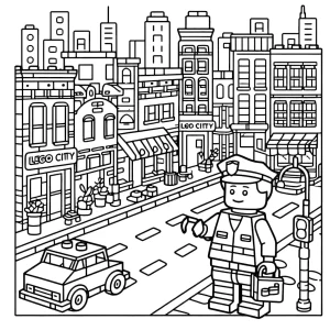 télécharger coloriage Lego City gratuit