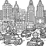 coloriage Lego City à imprimer gratuit