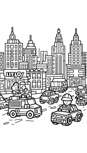 coloriage Lego City à imprimer gratuit