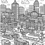 coloriage Lego City à imprimer kawaii