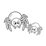 coloriage Les Petites Araignées Amies à imprimer pour enfants