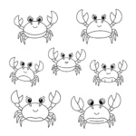 coloriage Les Petits Crabes Mignons a dessiner et imprimer